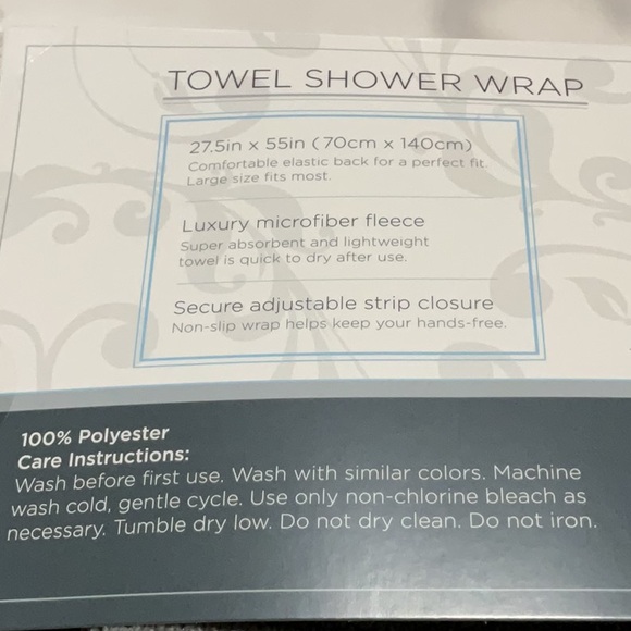 Sultan’s Bath towel shower body gray wrap New. - Picture 4 of 4